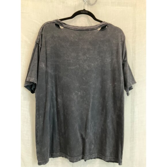 AC/DC Vintage Canvas Distressed T-Shirt Charcoal Gray S - Picture 4 of 5